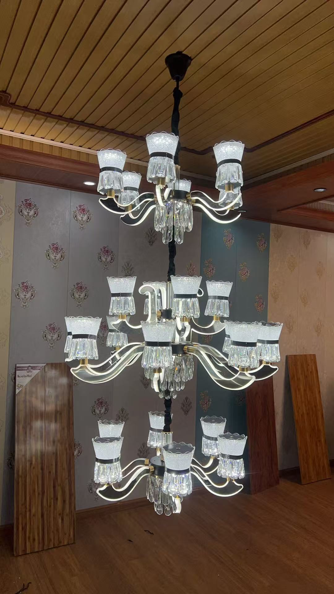 轩如爆款阳光房水晶大吊灯