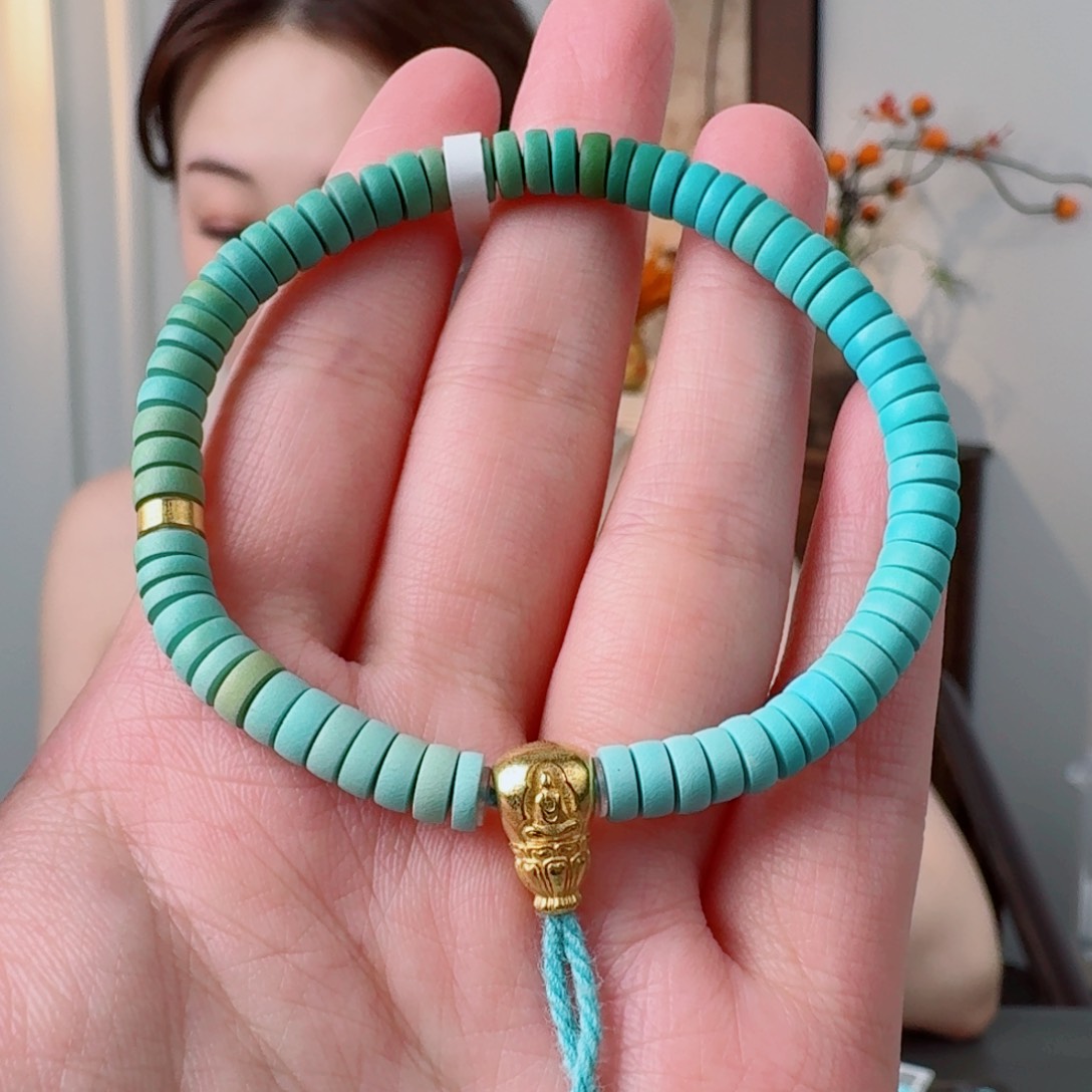 18K金镶嵌绿松石珠宝奇石