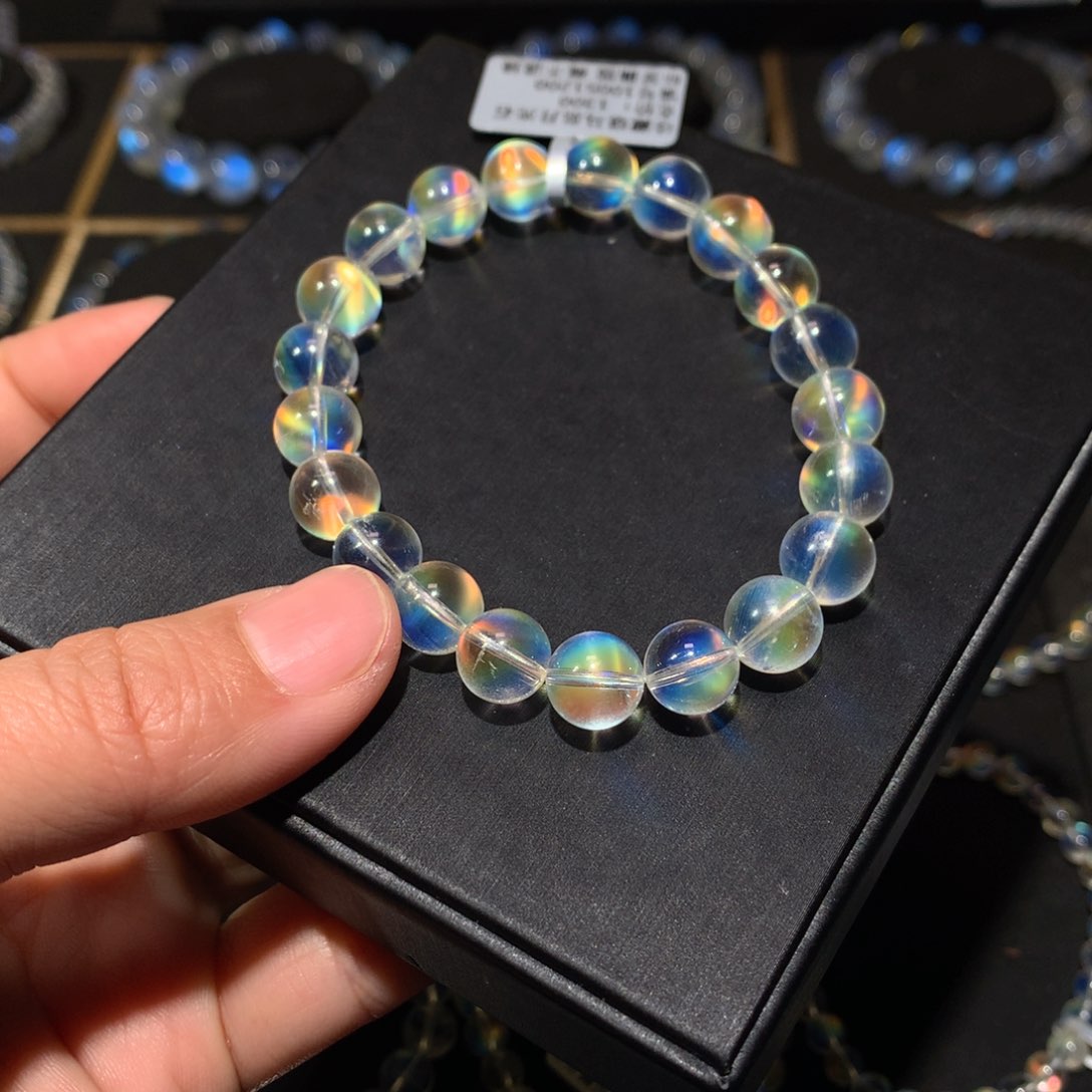 月光石手链9未镶嵌这***河