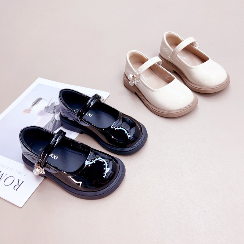 杰西可2827女童小皮鞋童鞋2025春秋新款儿童黑色女孩公主表演出鞋