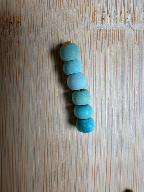 原矿绿松石算盘珠