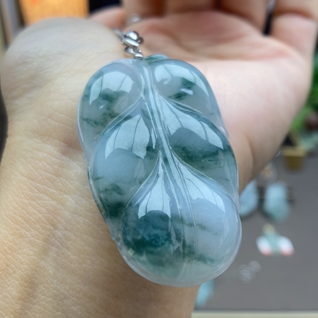 翡翠银S925镶嵌颈饰