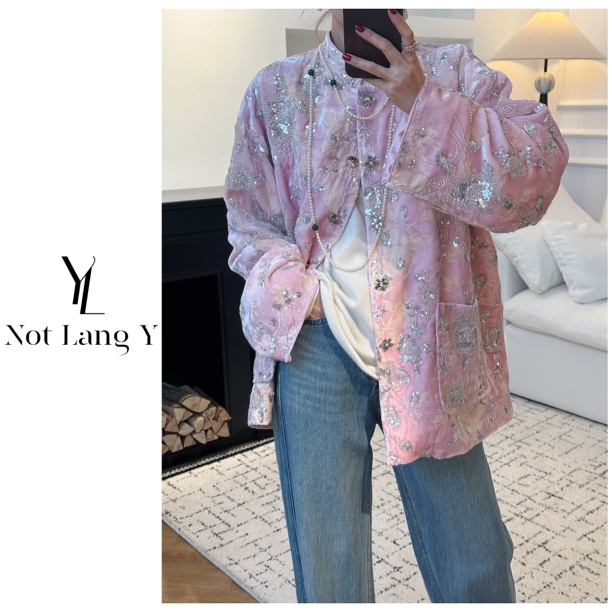 LangY 贺岁款新中式重工丝绒绣片国风外套