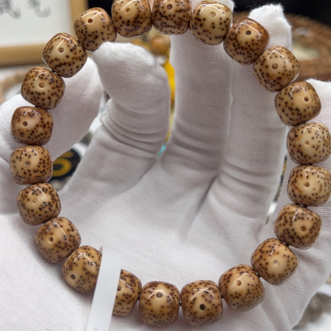 星月菩提手串浓郁金茶花11/10焦糖琥珀陈籽月正明朗满天星爆油