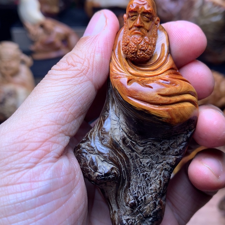 柏木（崖柏）崖柏陈化料手把件