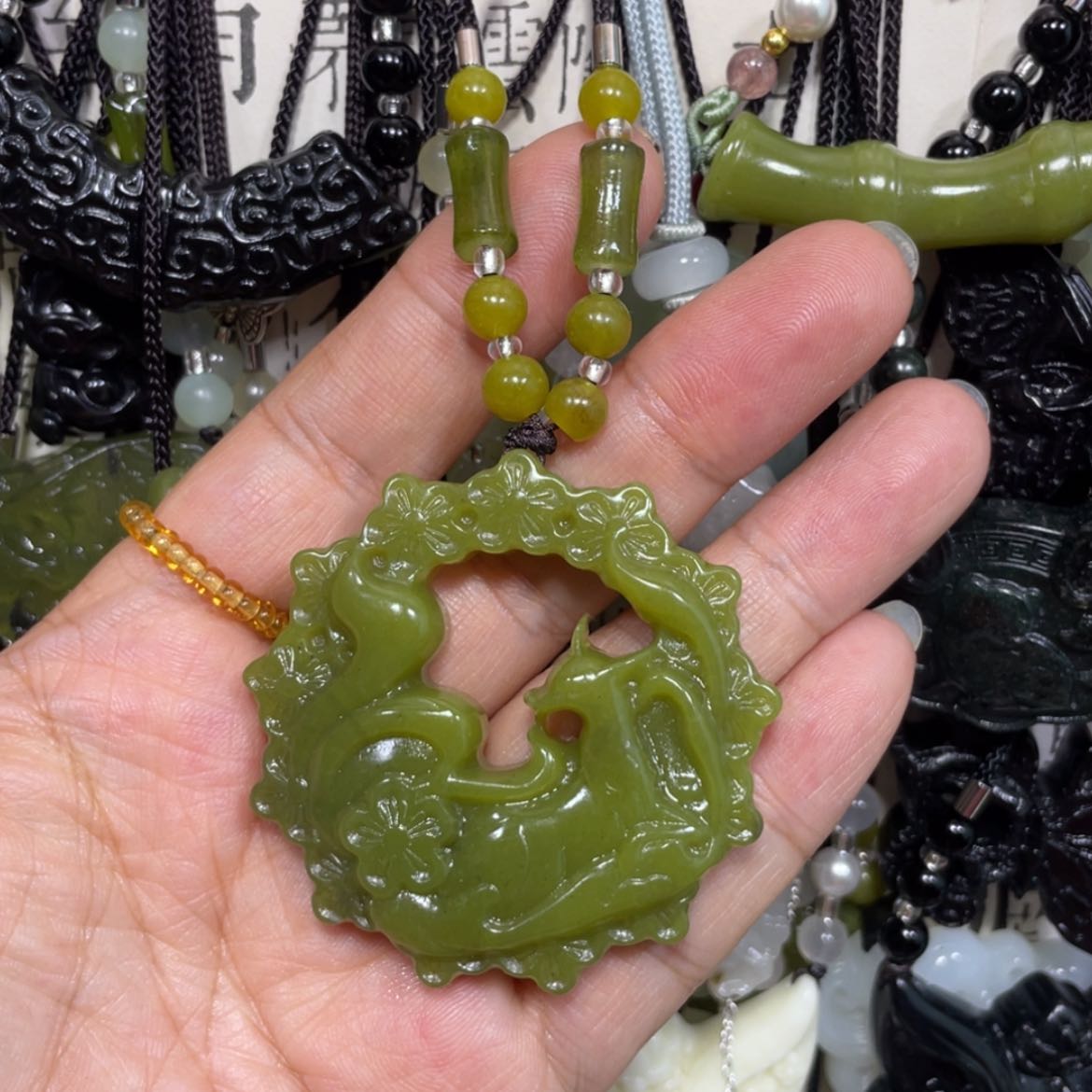 【闪购商品】岫玉颈饰未镶嵌48吊坠