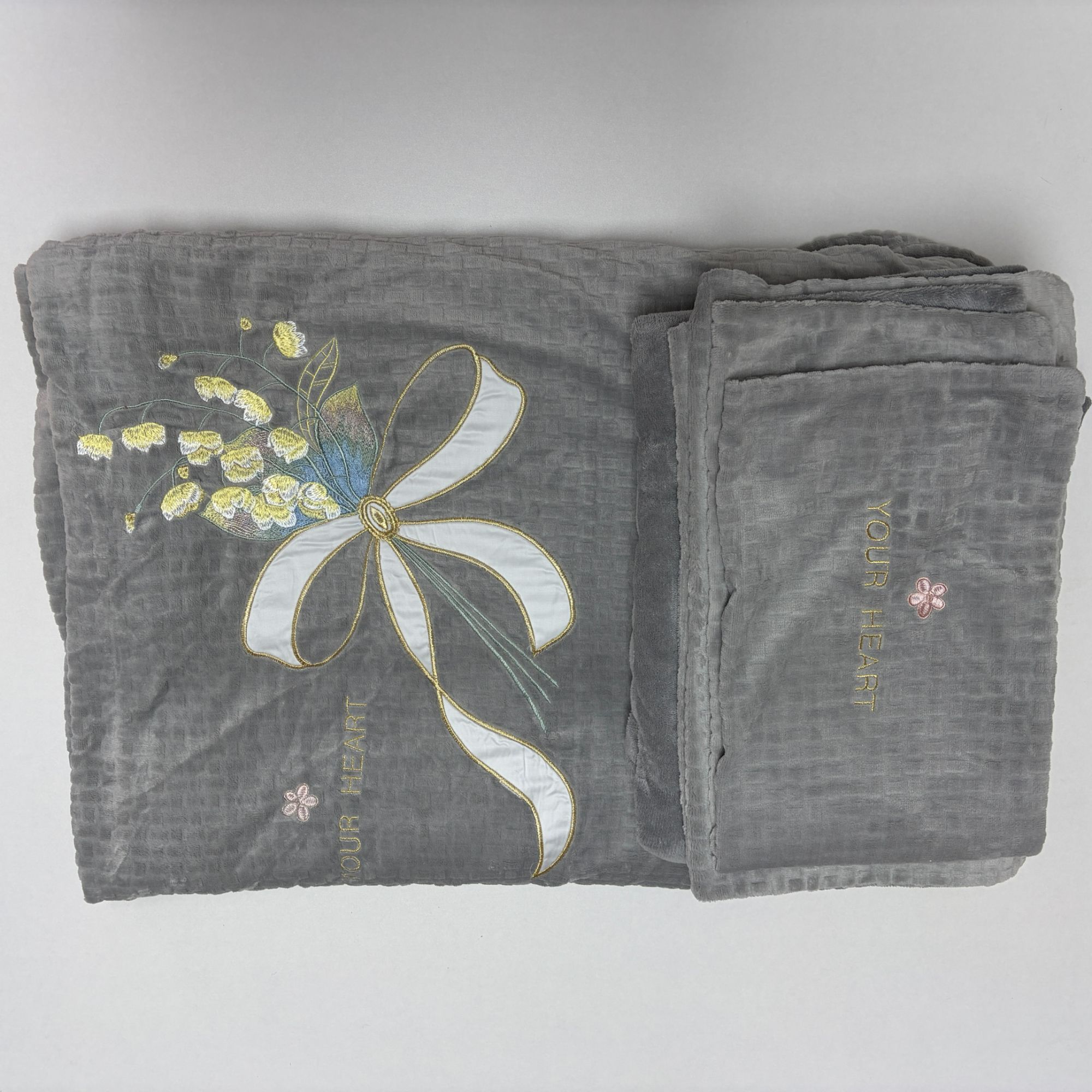 冬季加厚牛奶绒四件套花漾实拍保暖法兰绒珊瑚加绒双面被套床单