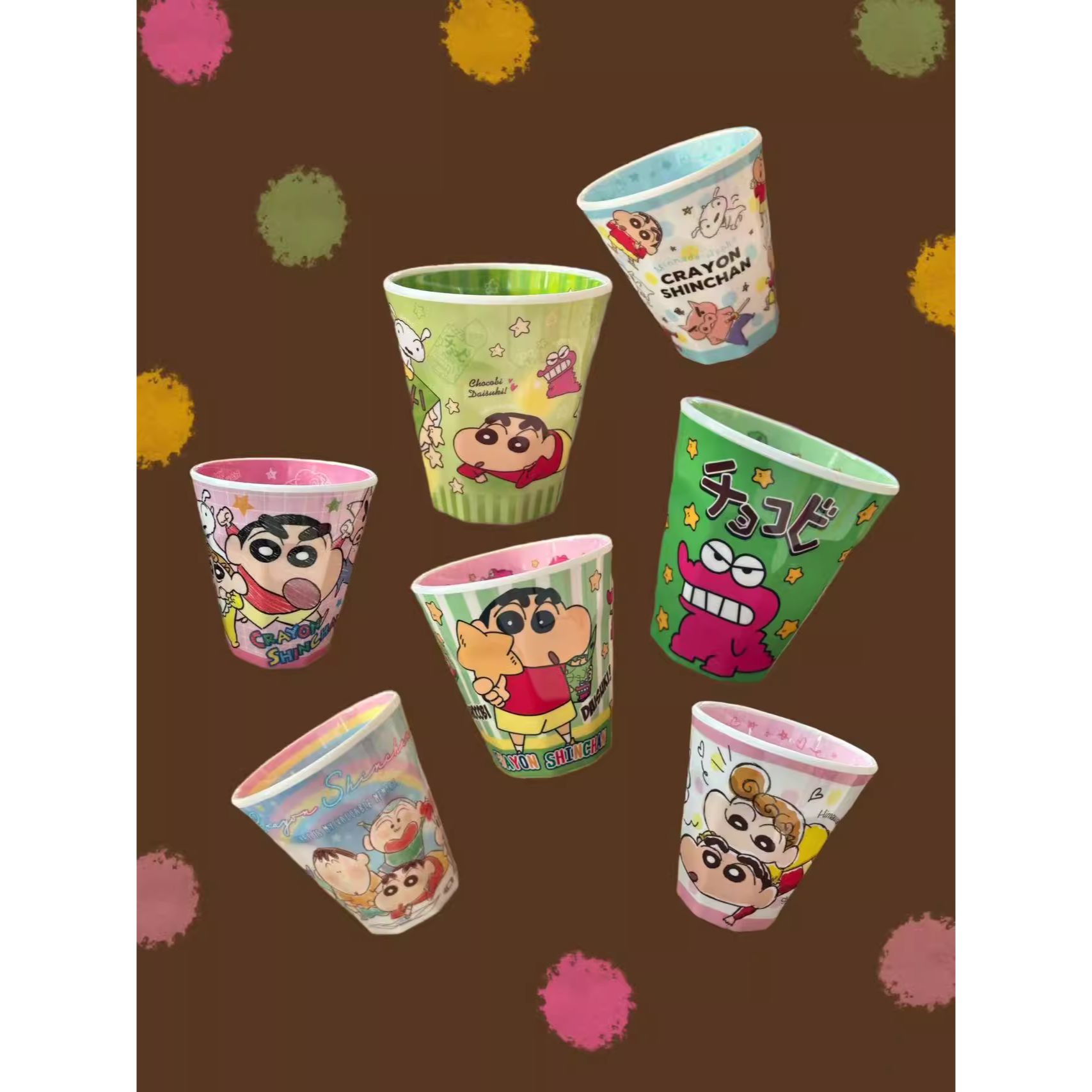 可爱卡通刷牙杯蜡笔小新儿童刷牙杯男生牙杯家用密胺防摔宝宝杯子