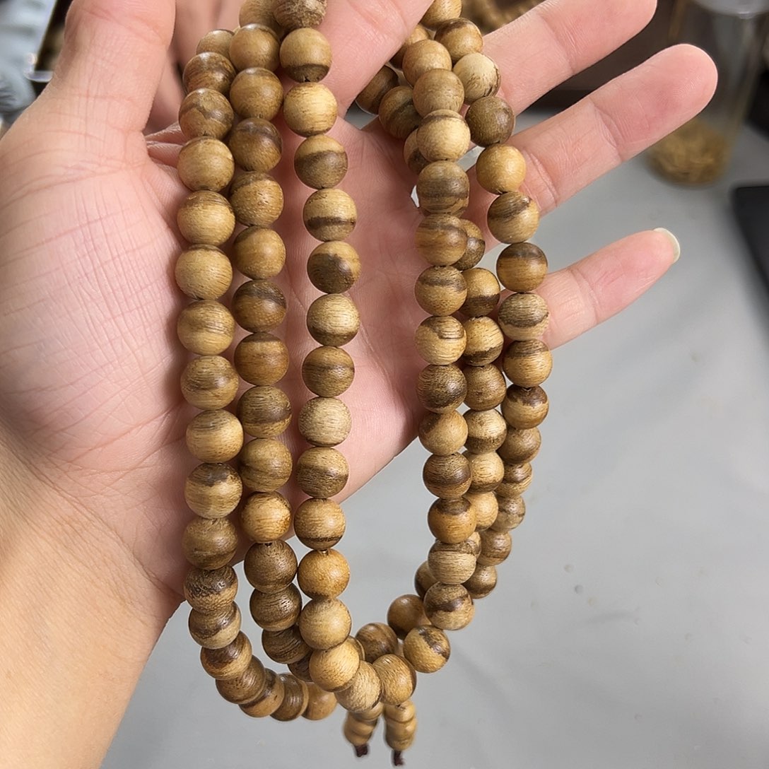 沉香沉香碎屑正区正品达拉干1.0mm圆珠多圈福利款多样性发一