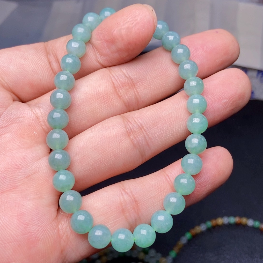 定制翡翠未镶嵌梦****）手链