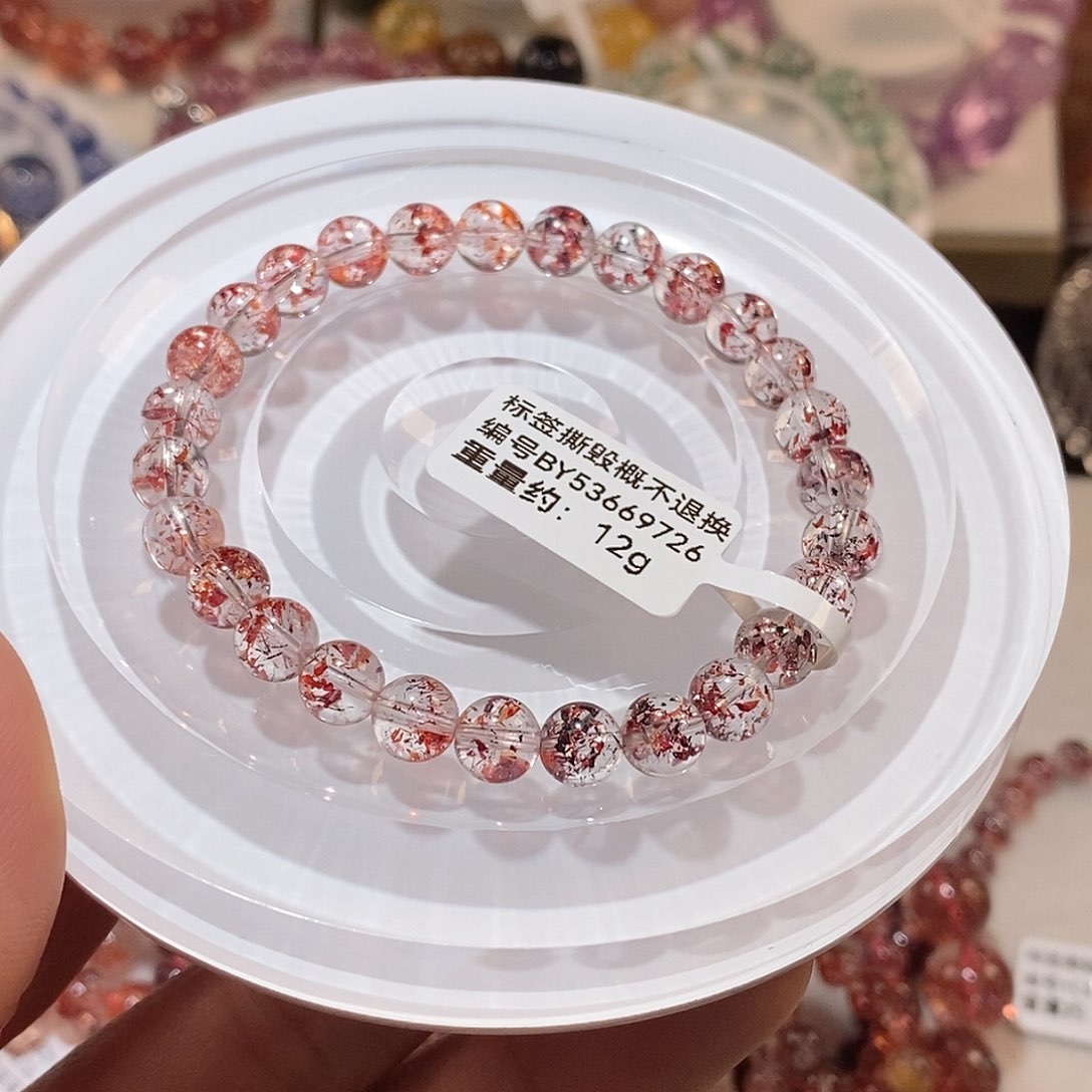 水晶手链未镶嵌J金草莓手链