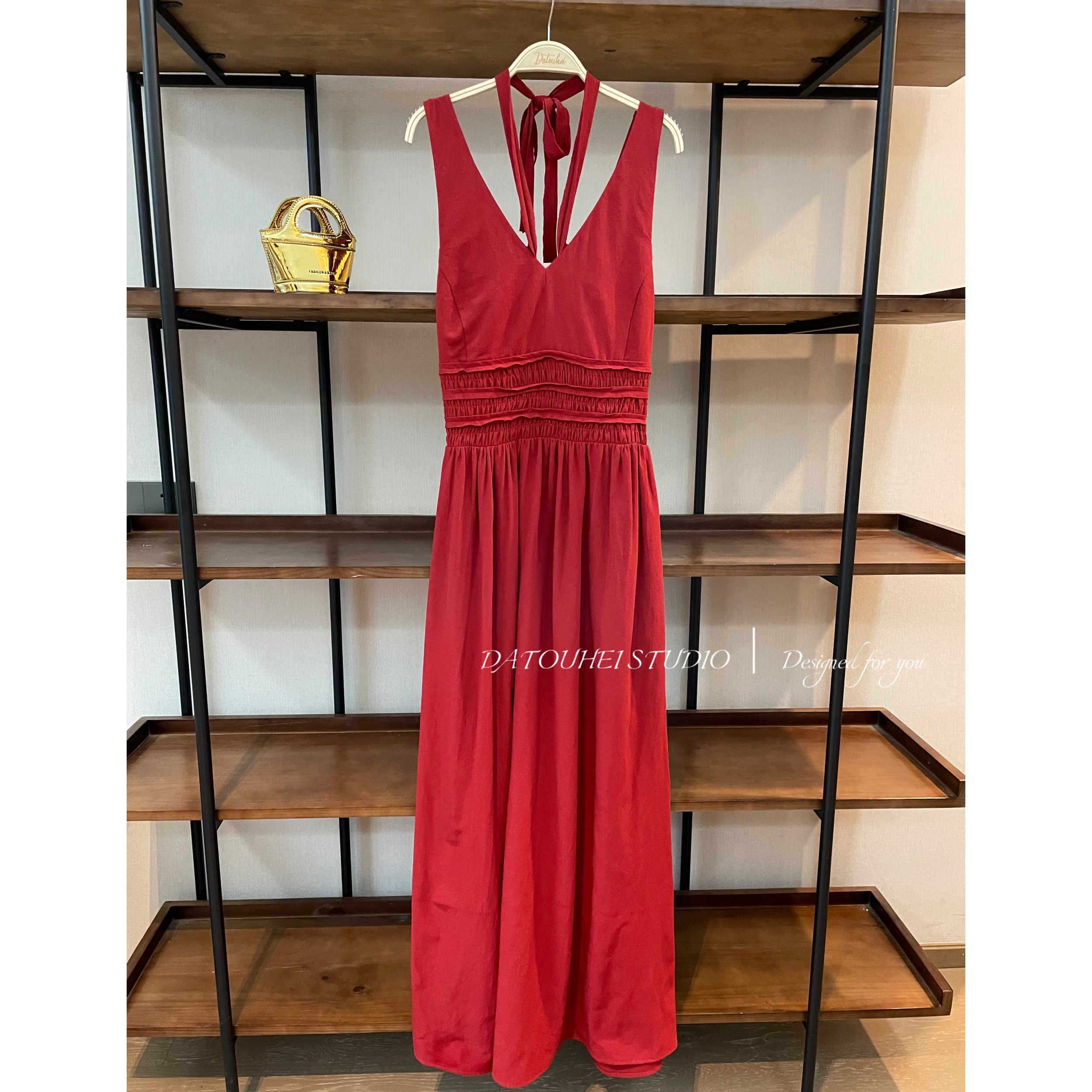 大头黑STUDIO【罗曼蒂克】2025女夏时尚蝴蝶结连衣裙D225Q05860