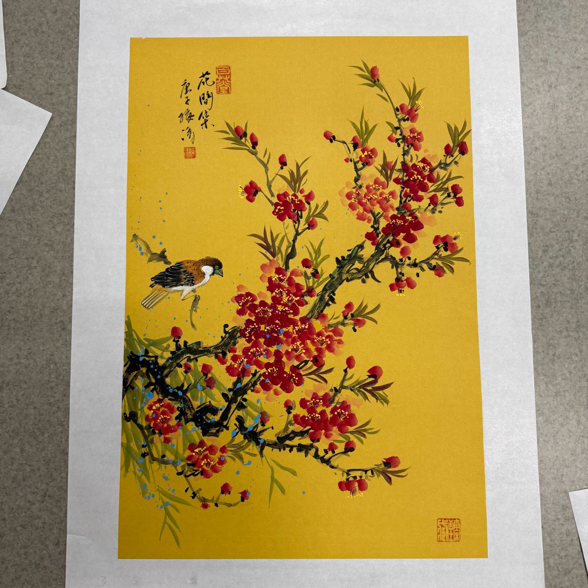 梅清绘画 2.7pc花鸟