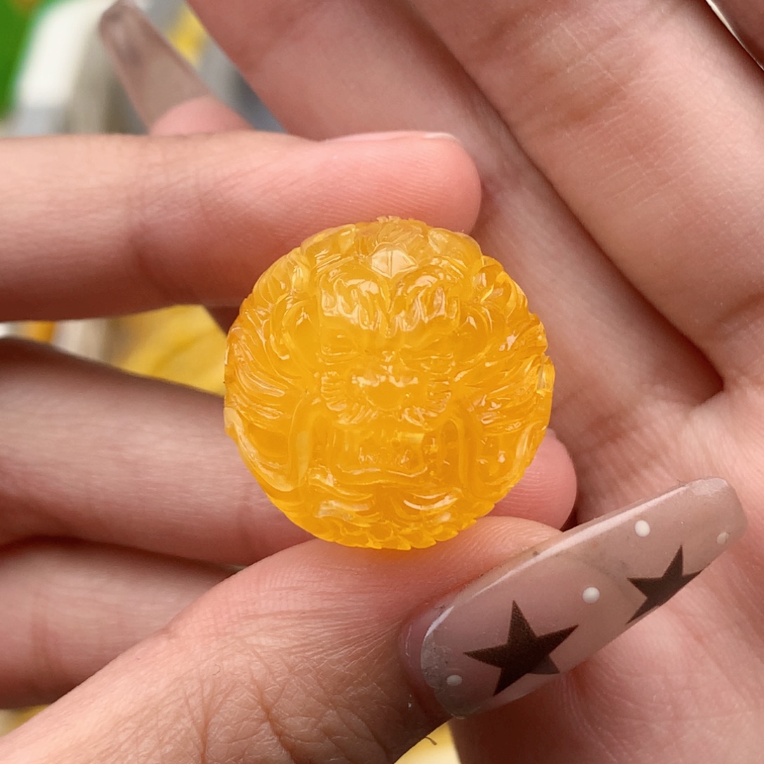 琥珀未镶嵌珠宝奇石21.5 龙珠 全品