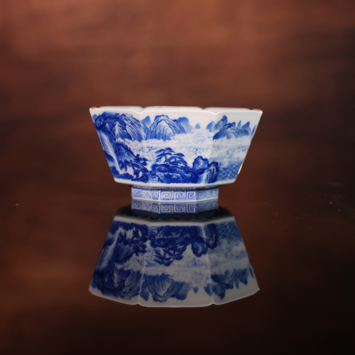 寻山晓隐八方瑶岛仙真图杯子陶瓷主人杯茶杯