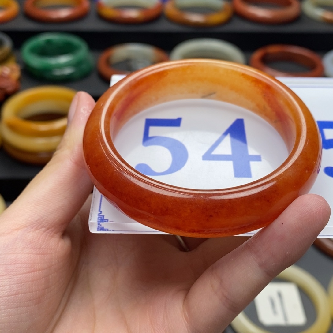 石英质玉（黄龙玉）手镯微瑕未镶嵌