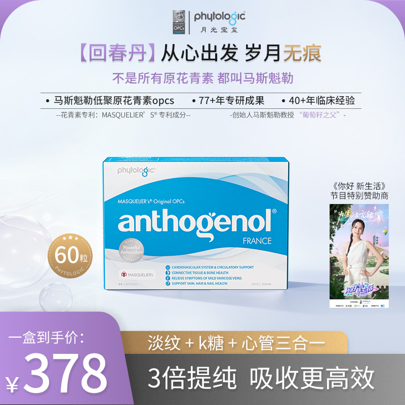 【达人】月光宝盒马斯魁勒低聚原花青素回春丹（淡纹K糖心管）60粒装