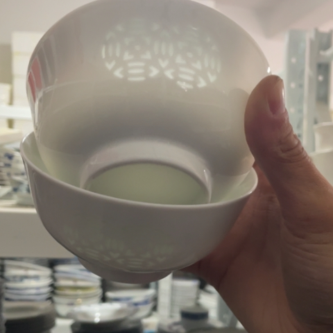 碟景德镇陶瓷12厘米手工胎2个