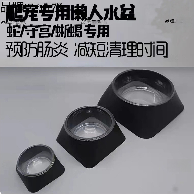 爬宠懒人水盆蛇类守宫蜘蛛爬虫一次性可替换水食碗防逃不易翻