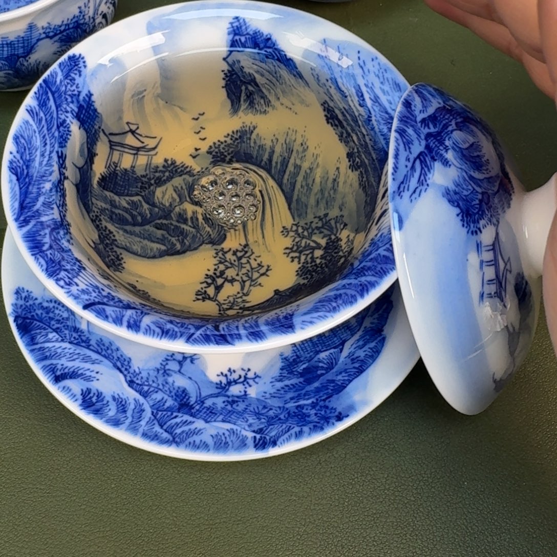 陶瓷景德镇纯手绘茶具圆圆239