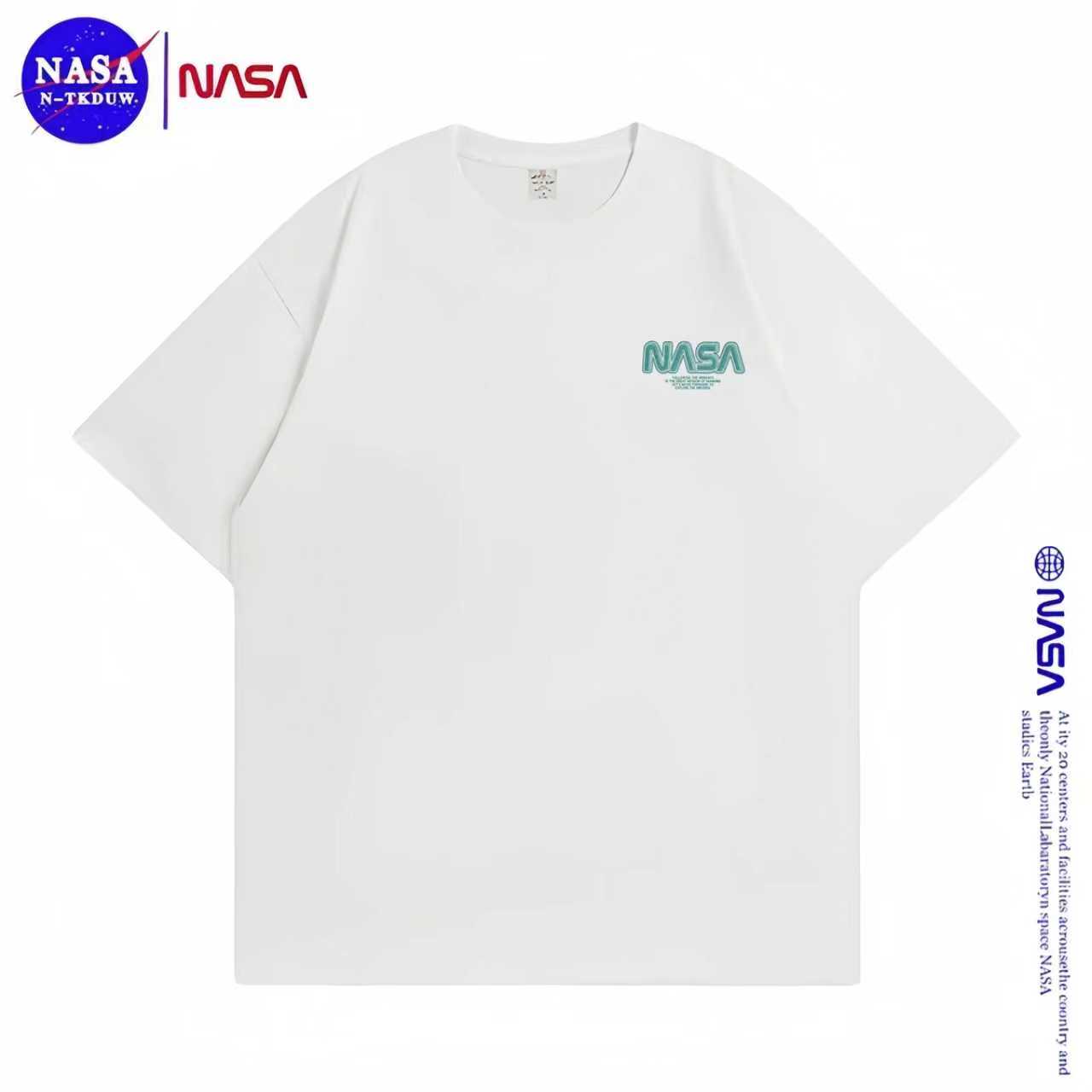 【NASA联名】重磅纯棉T恤男女同款时尚百搭圆领【小绿字母NASA】A-05