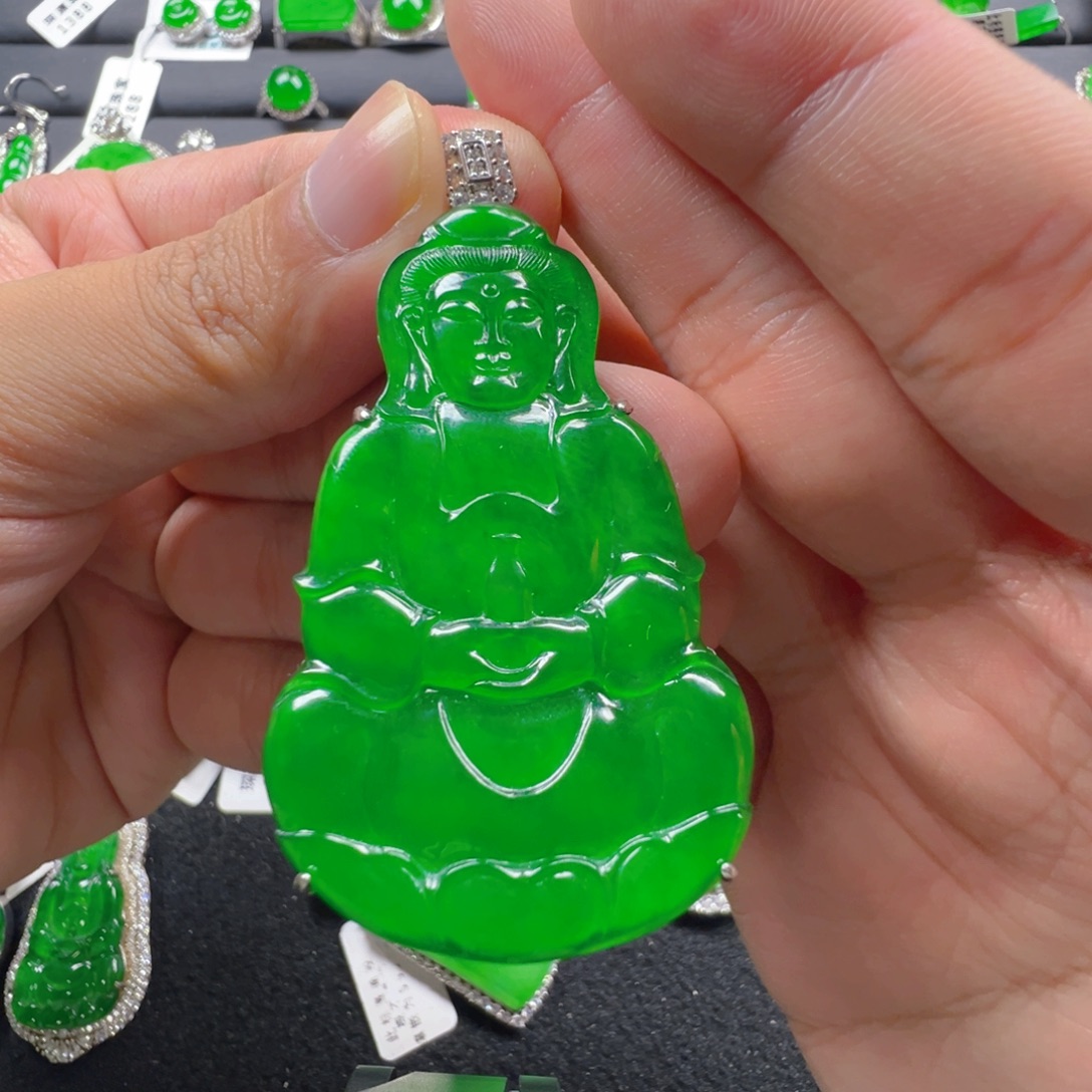 翡翠银S925镶嵌颈饰