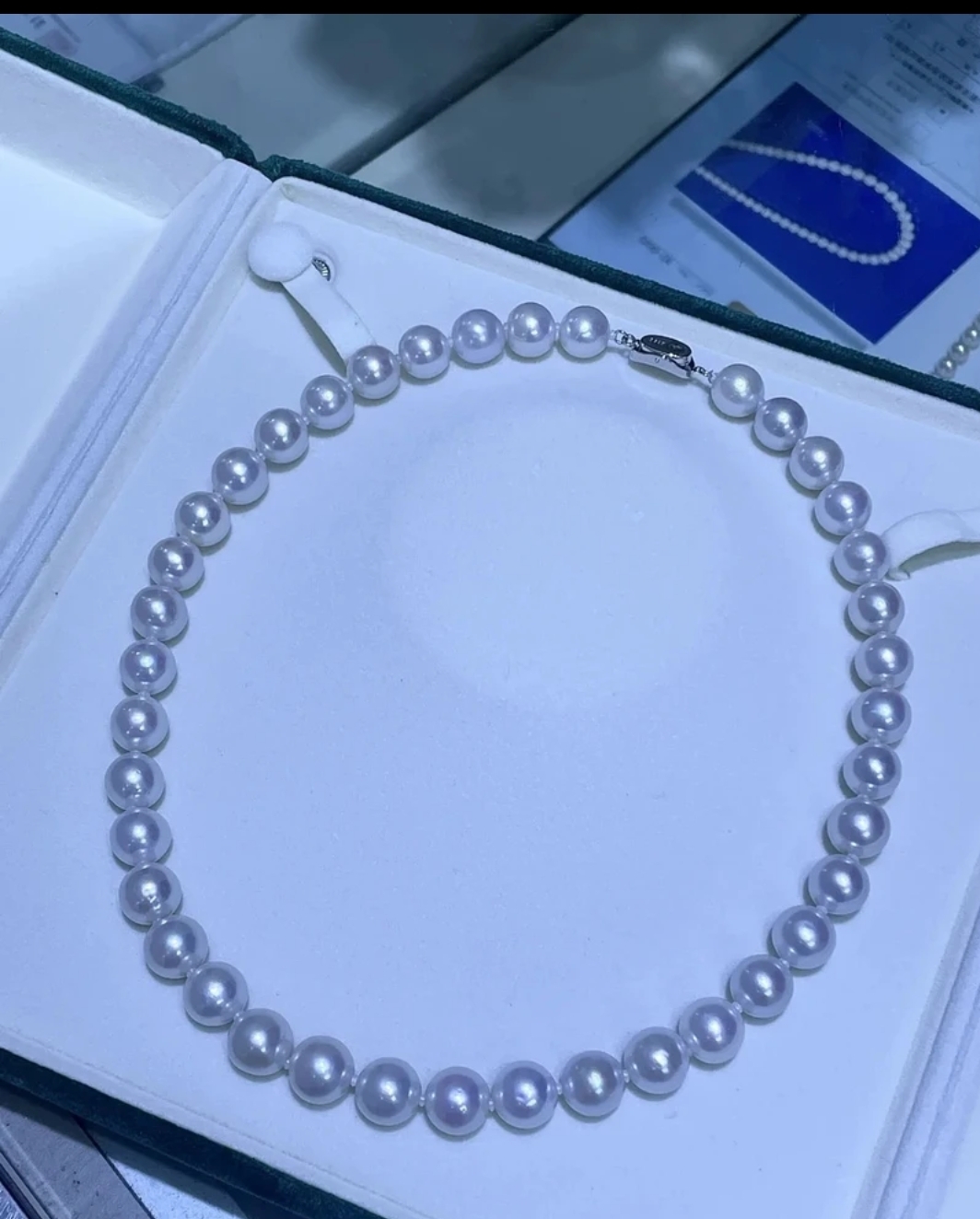 14-15mm点位白珠项链手链耳钉 正圆 极光 无暇 精致百搭 时尚饰品