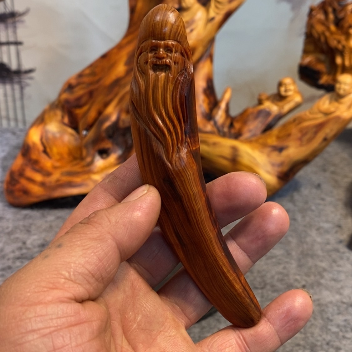 【闪购商品】柏木（崖柏）根雕木雕工艺品摆件家居装饰厂家直销手把件