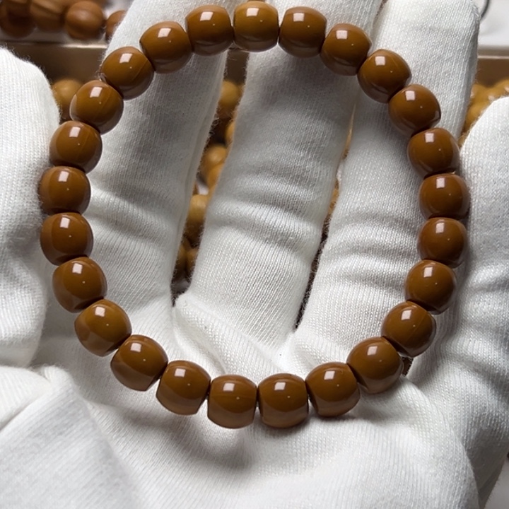 虚***e猴头核桃手串瑕疵直切