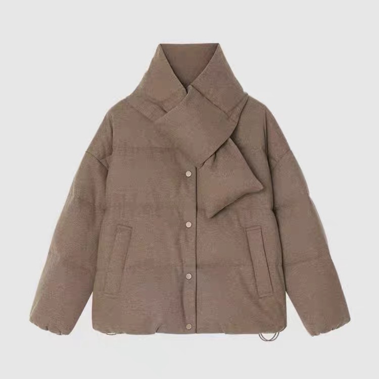 250315 素咖围领设计师定制款休闲冬季百搭保暖羽绒服新