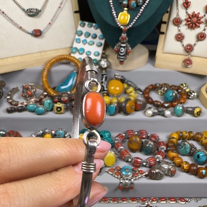 宝***贝吊坠925银藏地密码手镯