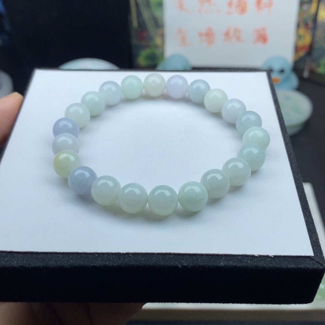 翡翠散珠卡9手串22颗