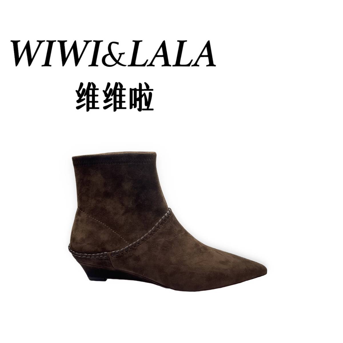 【维维啦】AW25秋款弹力羊京小跟短靴1058-1