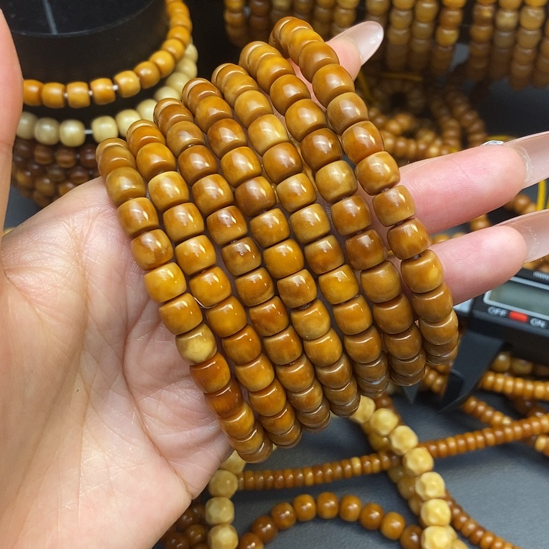 龙眼菩提手串龙脊菩提红料单圈直切卡7➕