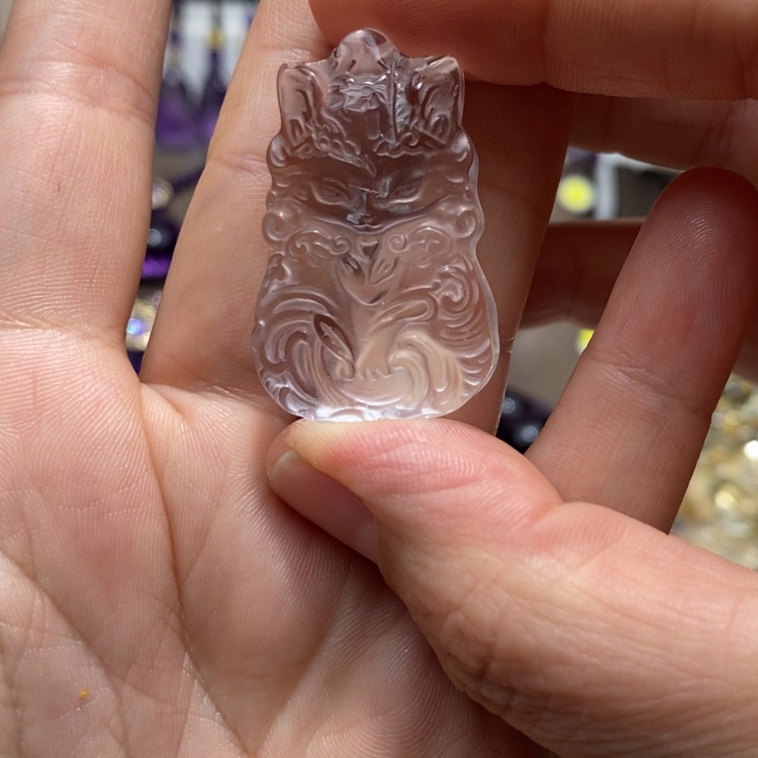 吊坠(赠链)水晶未镶嵌白水晶吊坠