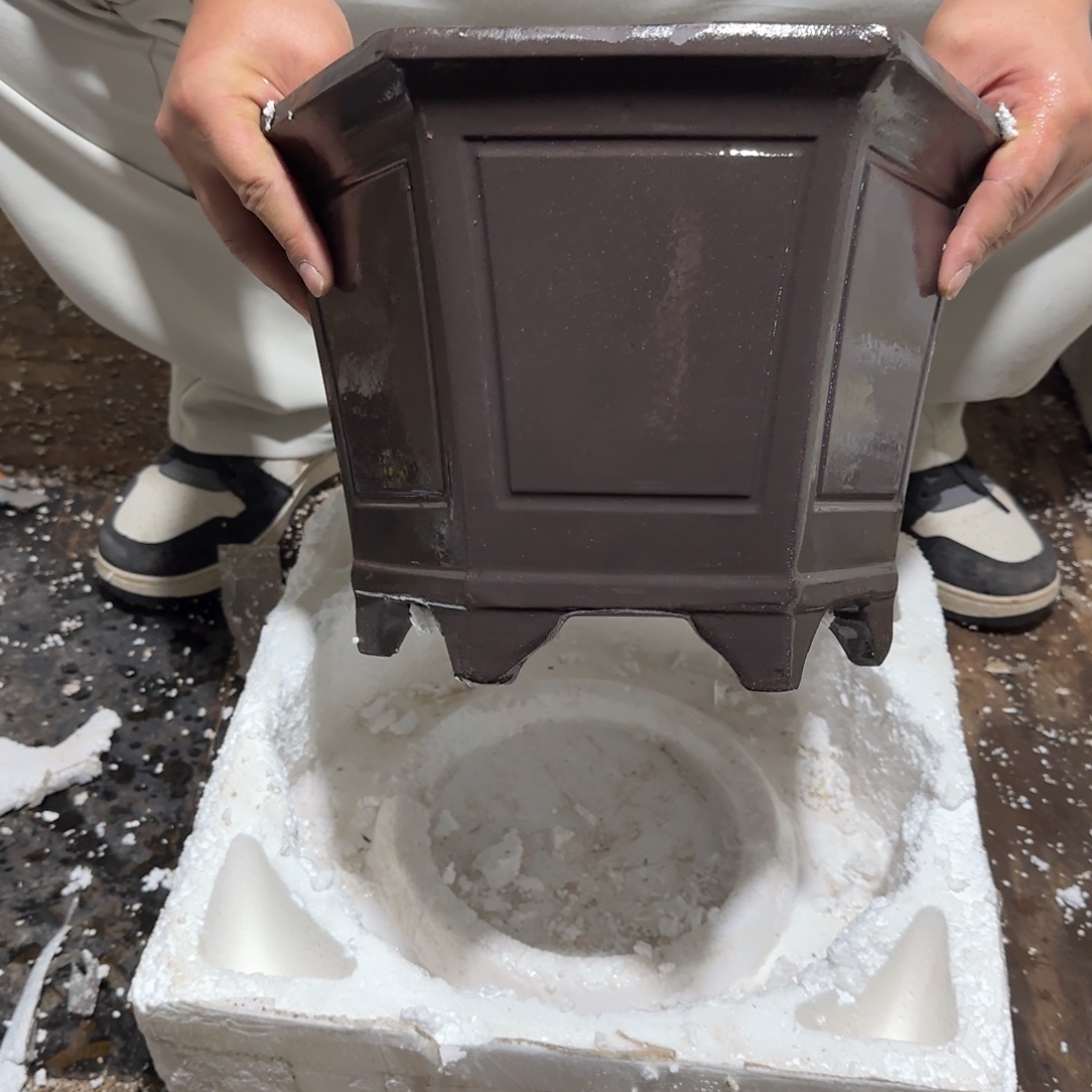 紫砂花盆口径27.23/17口径