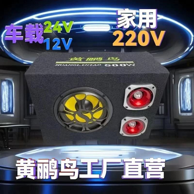 10寸车载家用低音炮12v24v220v重低音货车汽车大音量蓝牙电脑音箱