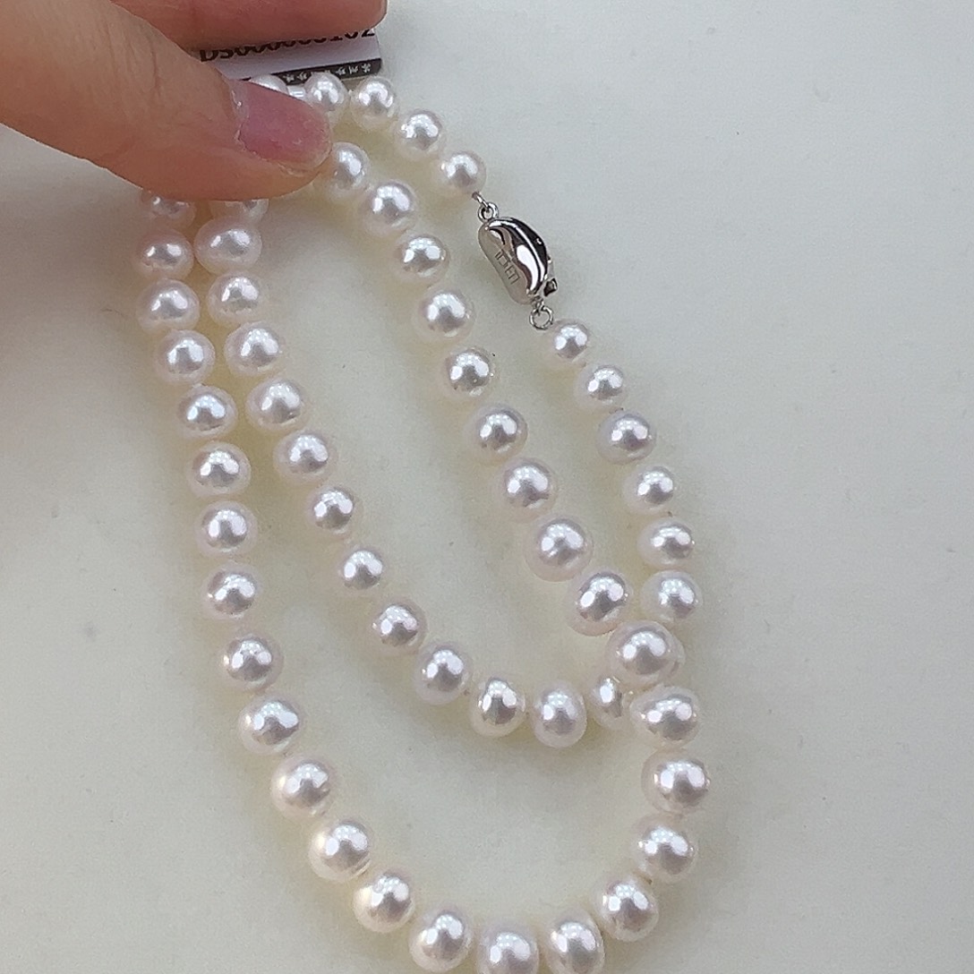淡水珍珠颈饰银S925镶嵌➕7.8