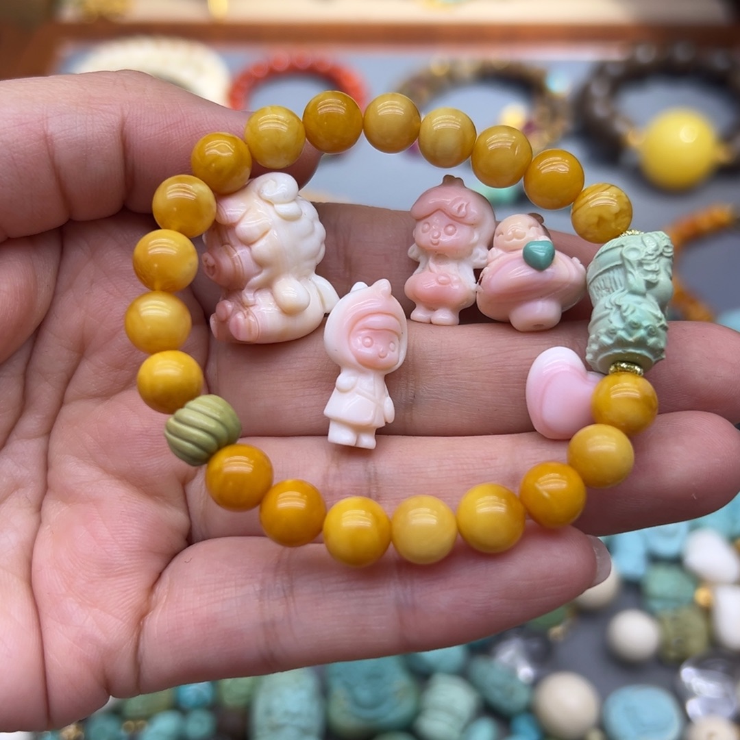 爱***女琥珀未镶嵌裸石配件