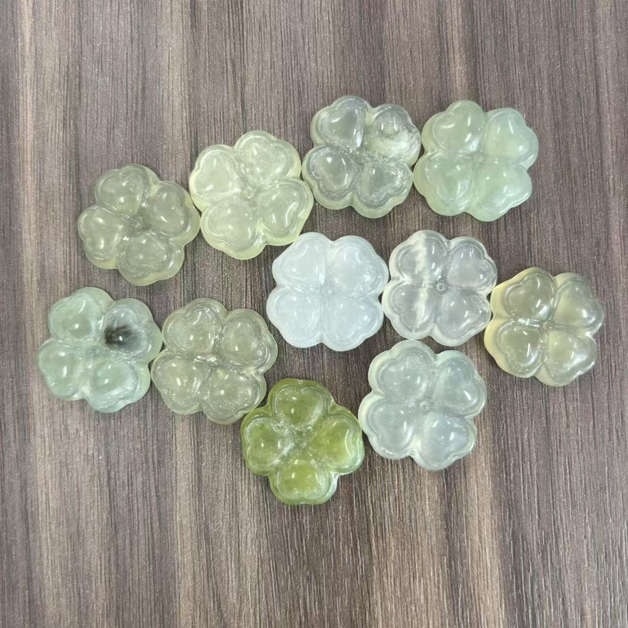 天然岫玉四叶草吊坠调件挂件