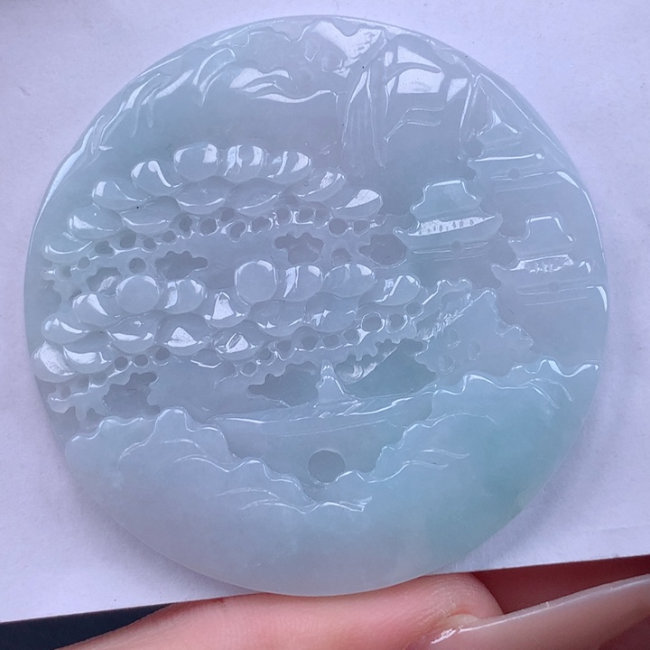 颈饰未镶嵌翡翠山水