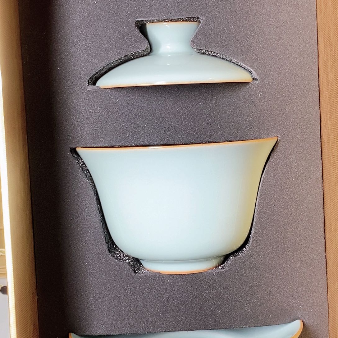 BEAU粉青香韵盖碗