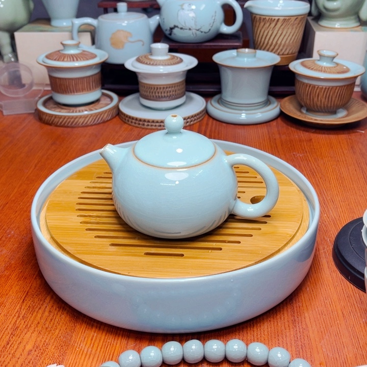 【闪购商品】汝州单壶单杯天青
