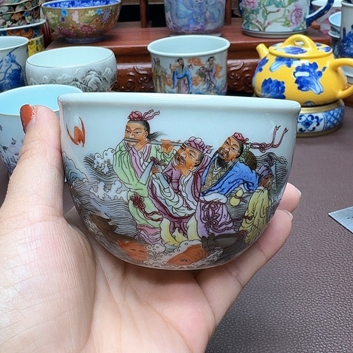 瓷片景德镇仿古手工制作精品展示