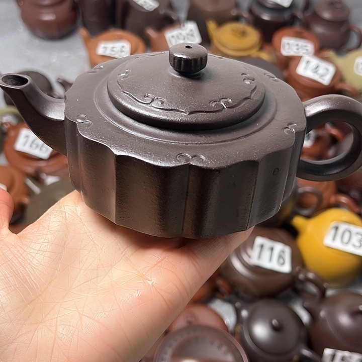 紫砂茶壶紫砂微瑕半手