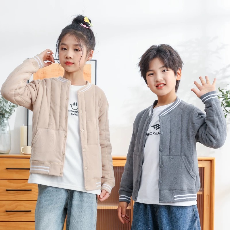 童装男女童保暖套装绵羊毛青少年中大童校服神器加厚冬季校服神器