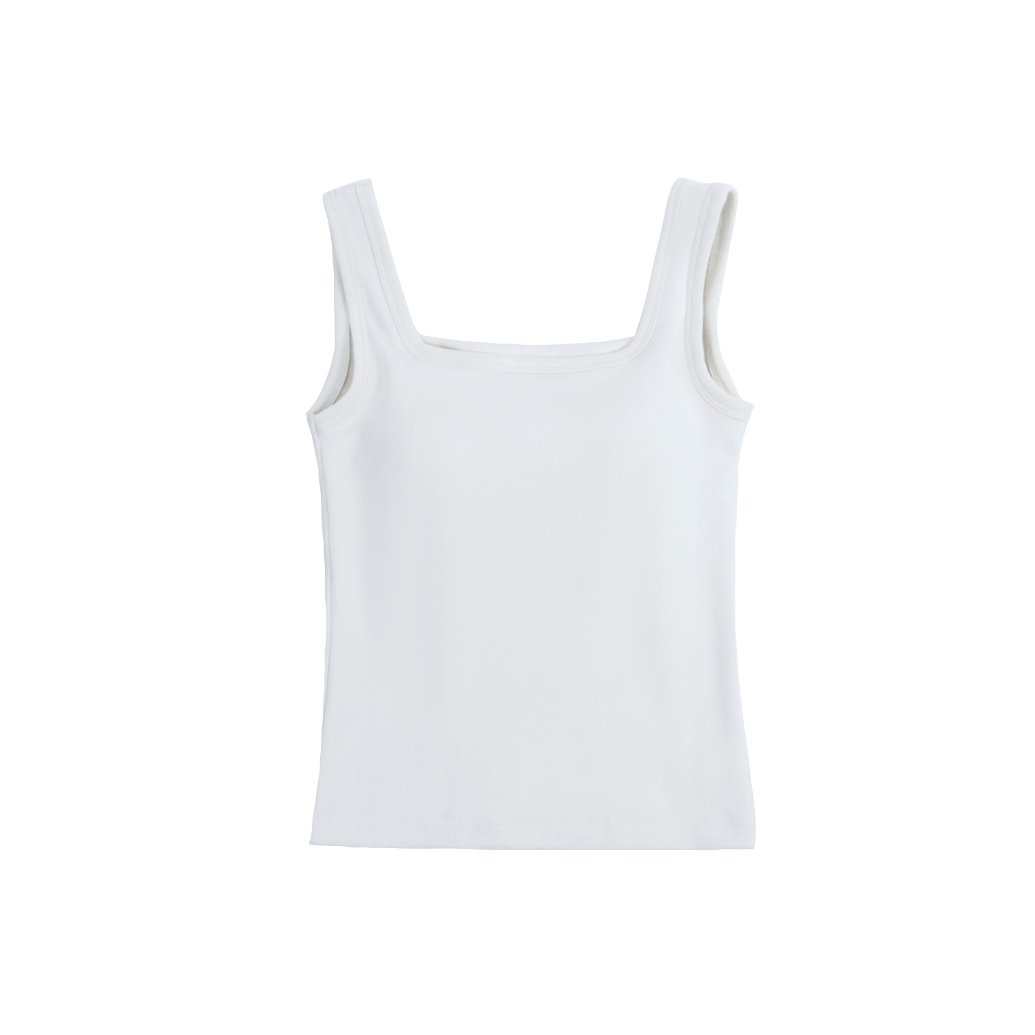 深圳南油2025年新款方领罩杯黑白咖带胸垫三色吊带背心2511261