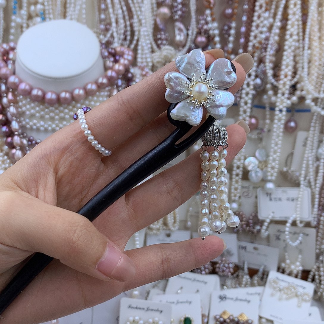 项链18K金镶嵌淡水珍珠