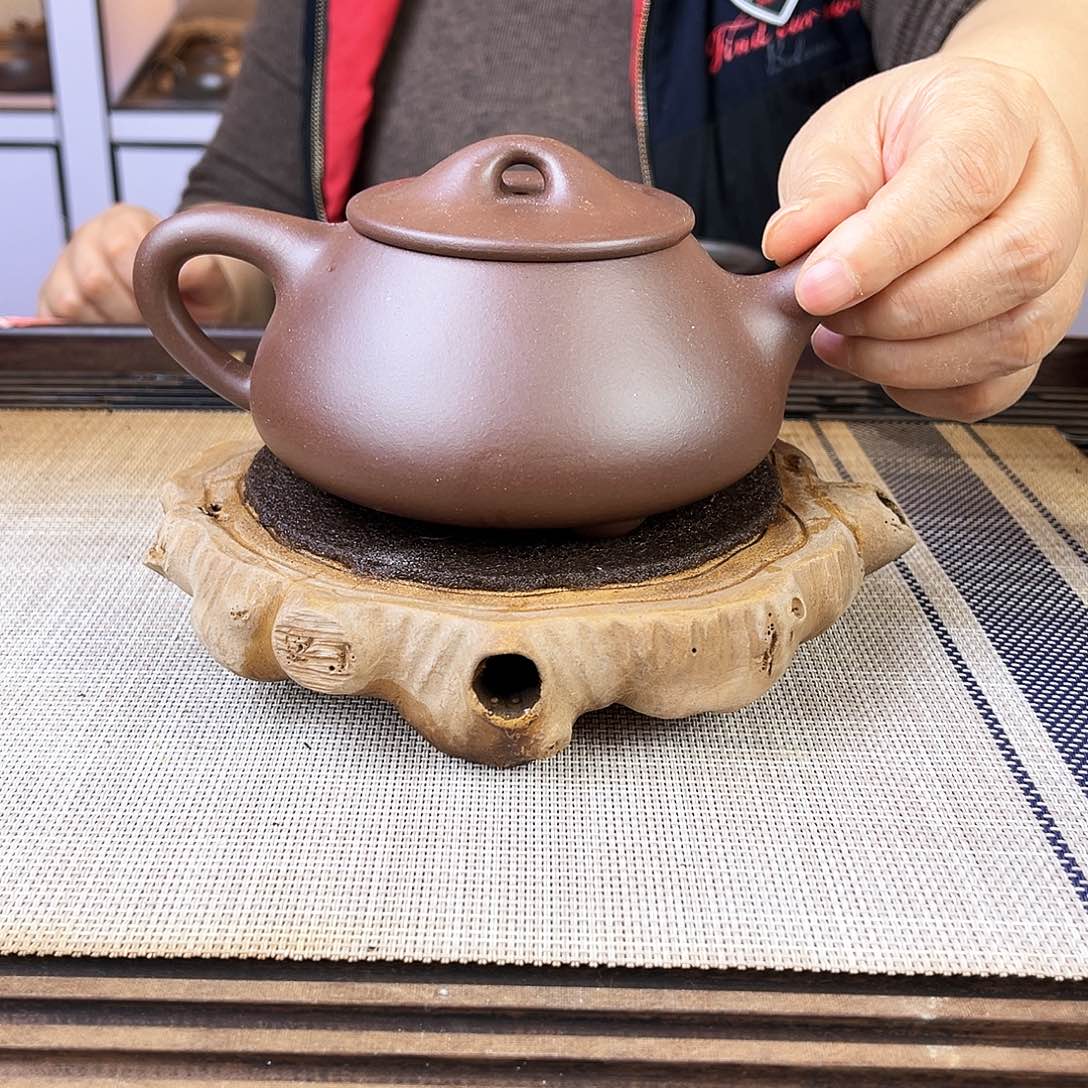 紫砂茶壶宜兴紫砂老紫泥350c c