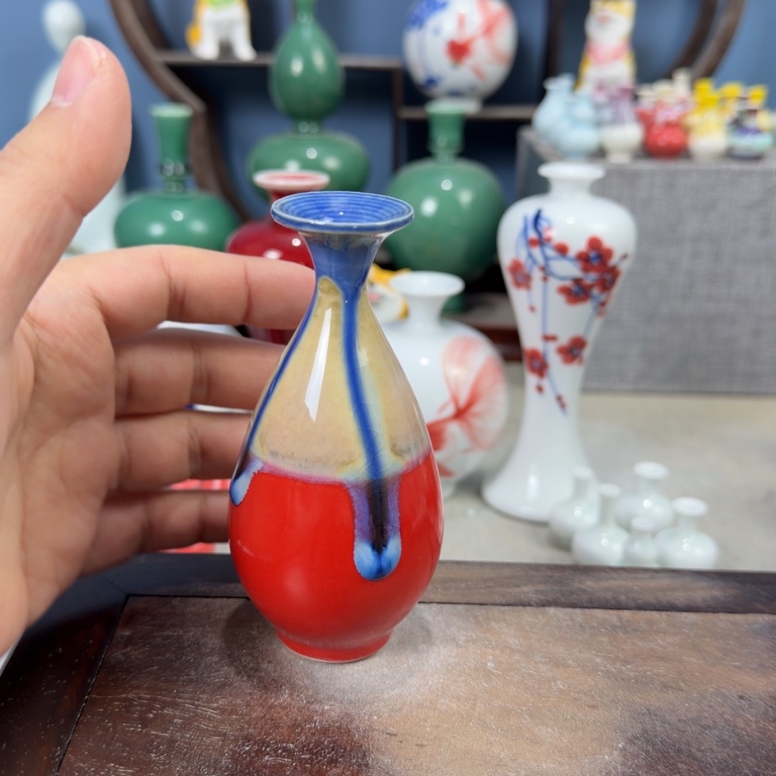 陶瓷手工小花器摆件